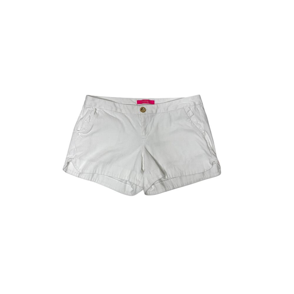 Lilly Pulitzer Adie Ruffle Stretch Short White 6
